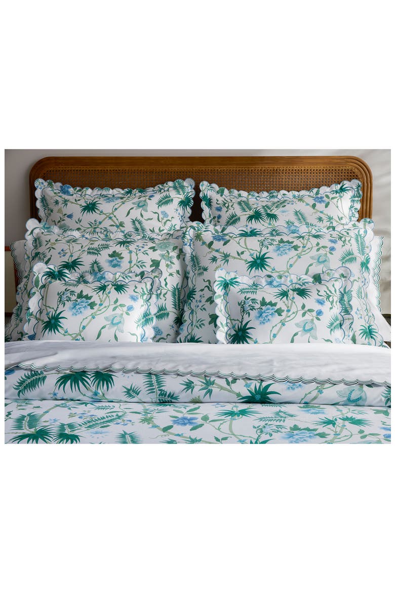 Palmyra 500 Thread Count Fitted Sheet, Alternate, color, EMERALD
