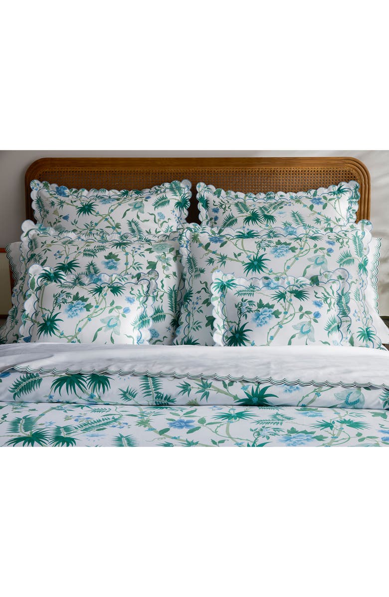 Matouk Palmyra Quilt, Alternate, color, Emerald