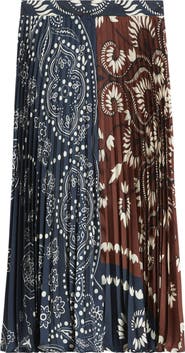 Weekend Max Mara Milord Mix Print Midi Skirt