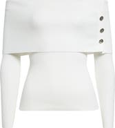 Elie Tahari The Imani Off the Shoulder Rib Sweater