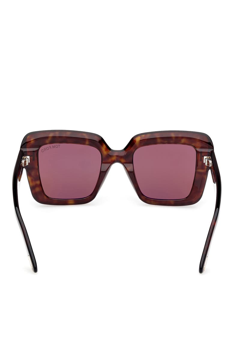 Esme 50mm Square Sunglasses, Alternate, color, DARK HAVANA / ROVIEX