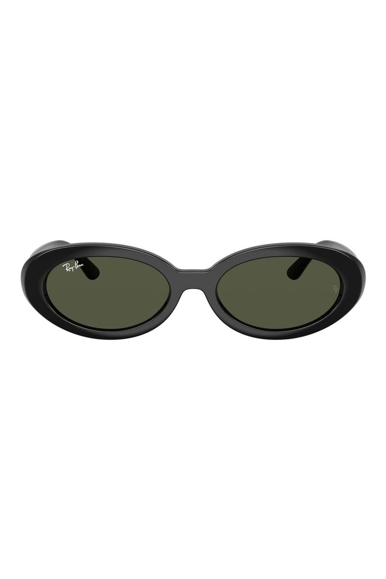Oval Sunglasses, Main, color, BLACK / GREEN