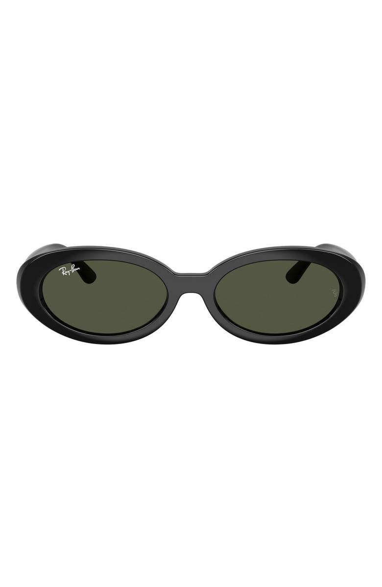 Ray-Ban Oval Sunglasses, Main, color, Black / Green