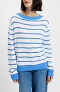 French Connection Stripe Open Stitch Cotton Sweater