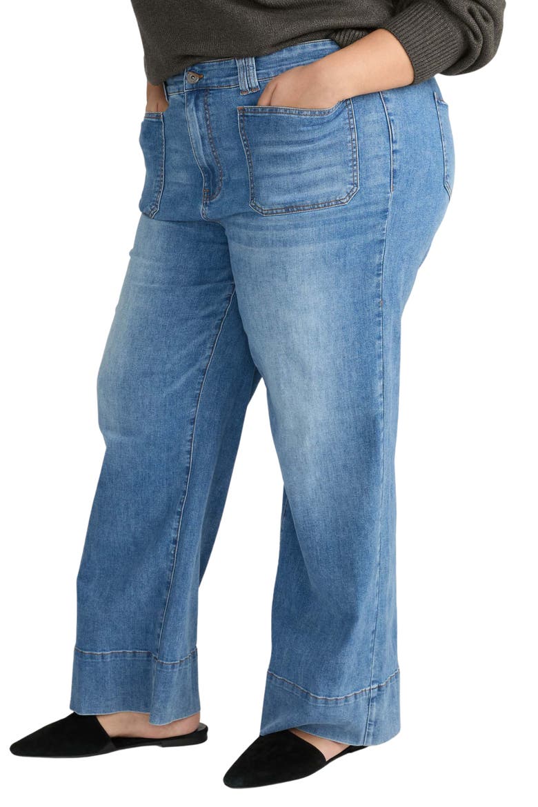 Claudia Wide Leg Jeans, Alternate, color, BLUE BAYOU
