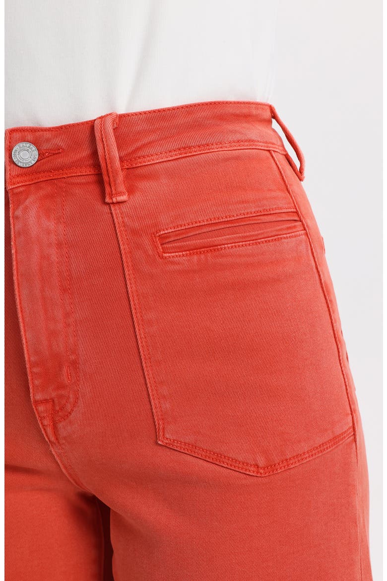Elowen Welt Pocket High Waist Denim Shorts, Alternate, color, SUGAR CORAL