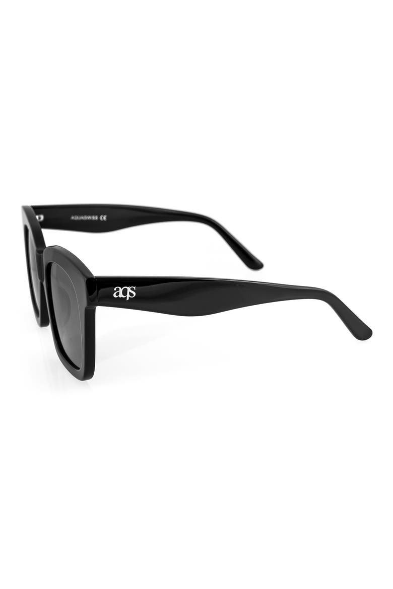 52mm Rumi Square Sunglasses, Alternate, color, BLACK/ BLACK