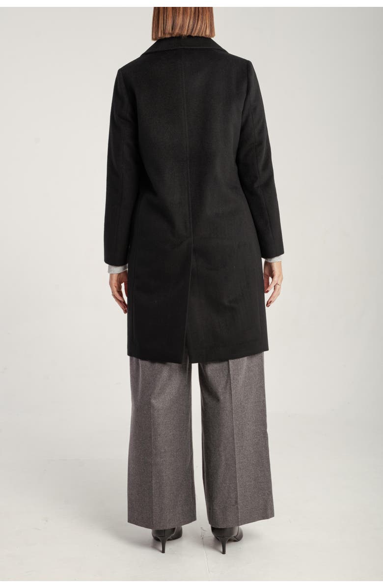 1982 Cashmere Tailored Single-Breasted Coat, Alternate, color, Black