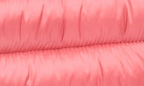 Save The Duck Pink Down Jacket For Girl With Logo In Red