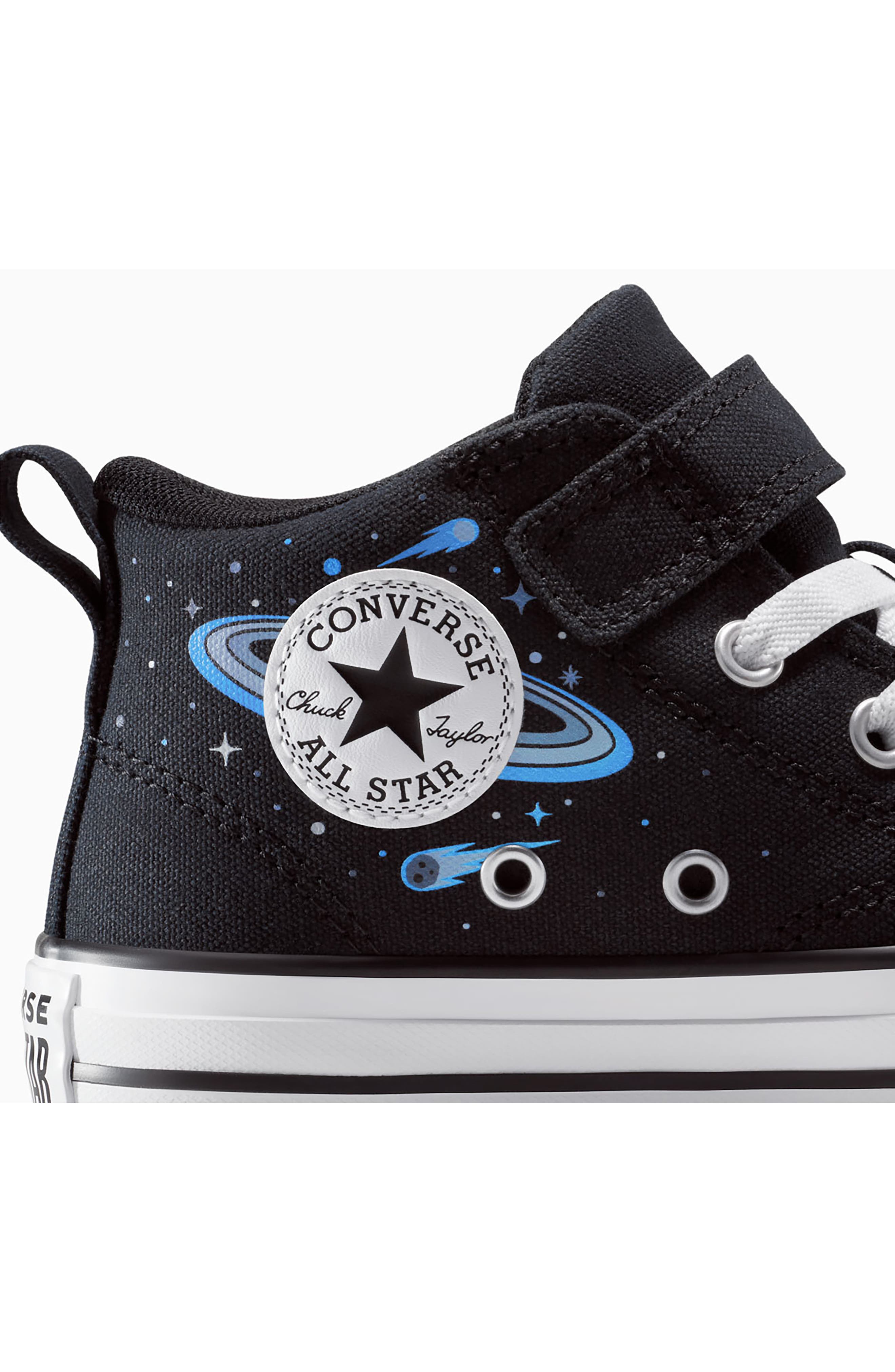 Converse Kids' Chuck Taylor<sup>®</sup> All Star<sup>®</sup> Malden Street Mid Top Sneaker, Alternate, color, Black/ White