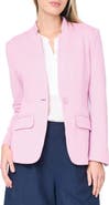 GIBSONLOOK Inverted Notch Collar Cotton Blend Knit Blazer