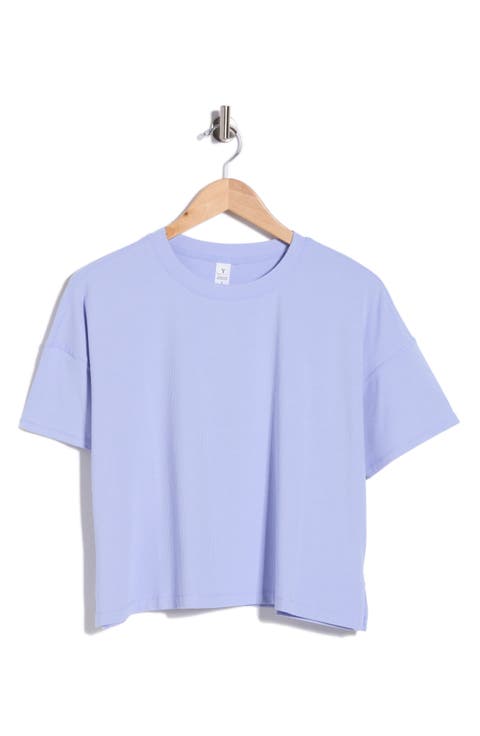 Heavenly Ribbed Deluxe Boxy Crop T-Shirt