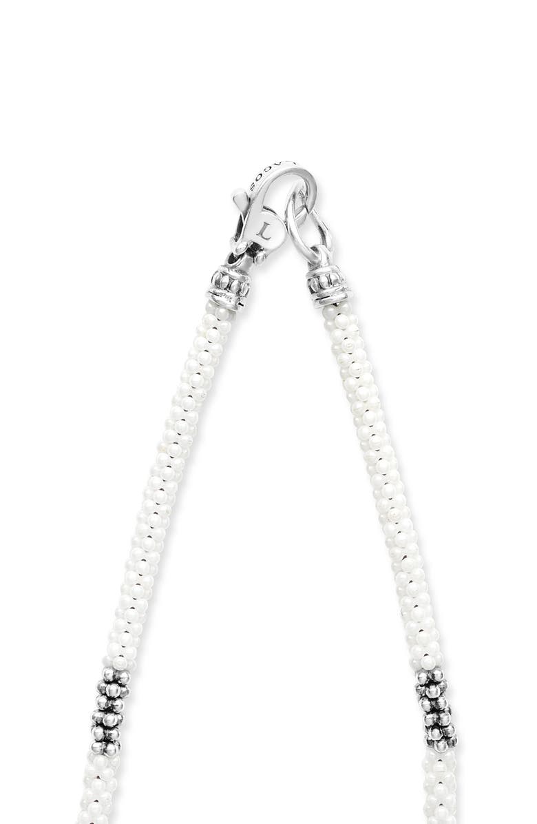 LAGOS White Caviar Beaded Necklace, Alternate, color,