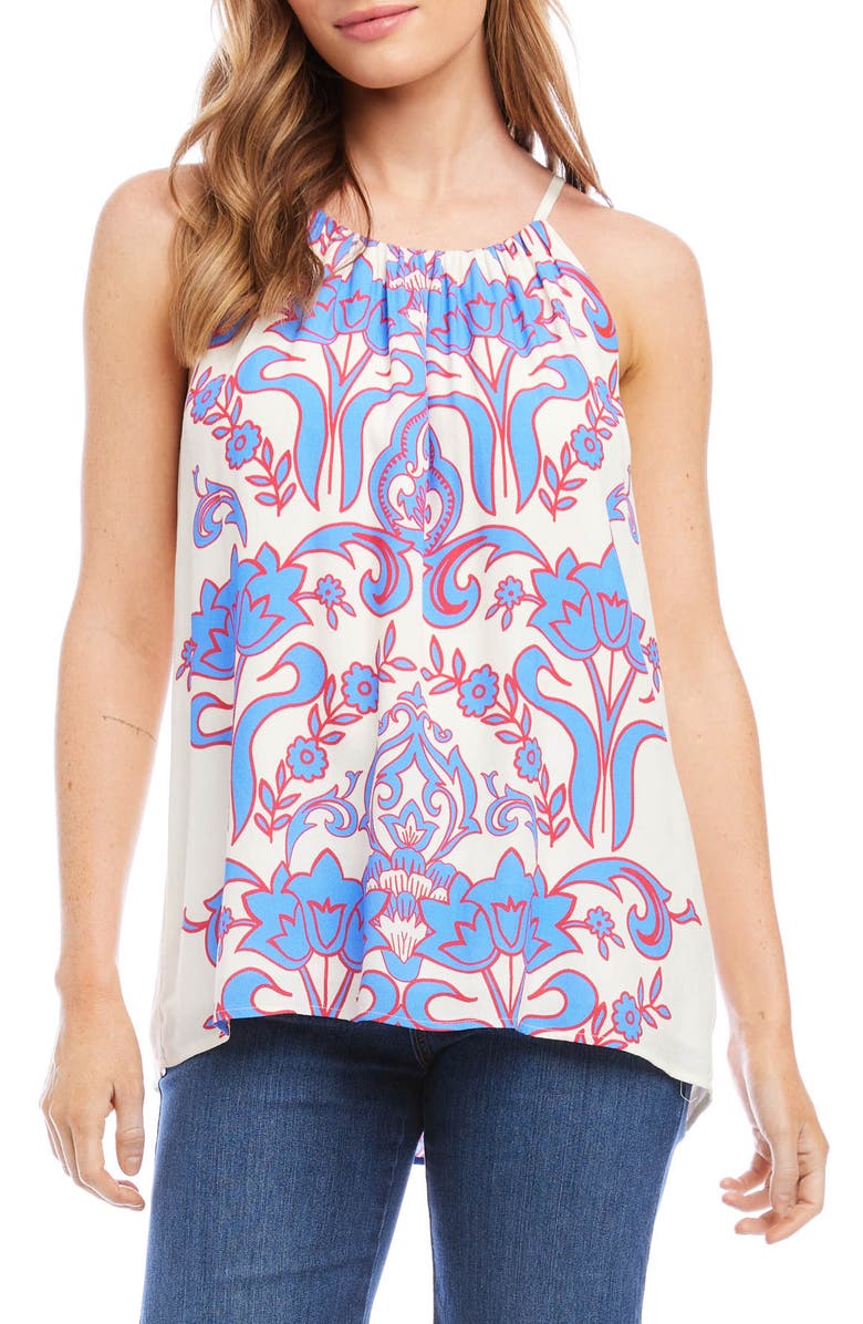 Karen Kane Medallion Print Crepe Camisole, Main, color, 