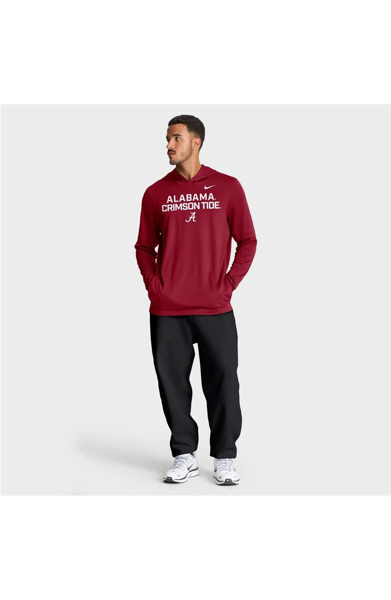 Nike Men's Nike Crimson Alabama Crimson Tide 2025 Sideline Dri-FIT Long Sleeve Hoodie T-Shirt, Alternate, color, Crimson
