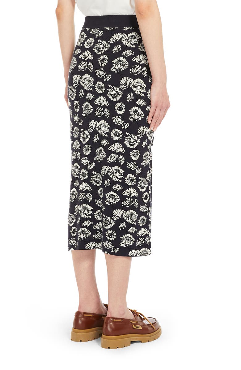 Weekend Max Mara Lena Floral Jacquard Knit Midi Skirt, Alternate, color, 