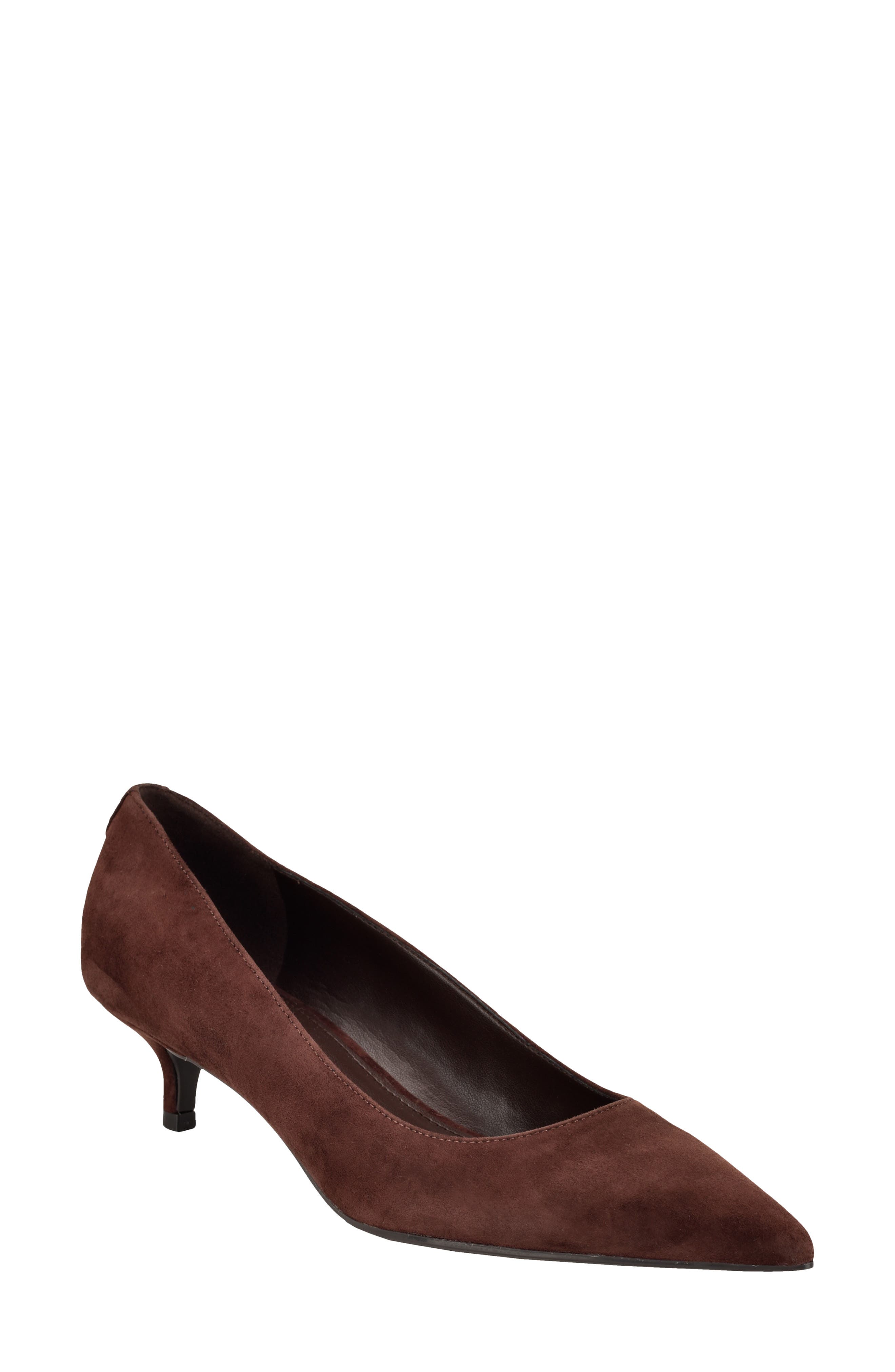 Roxanna Pointed Toe Pump, Main, color, DARK BROWN