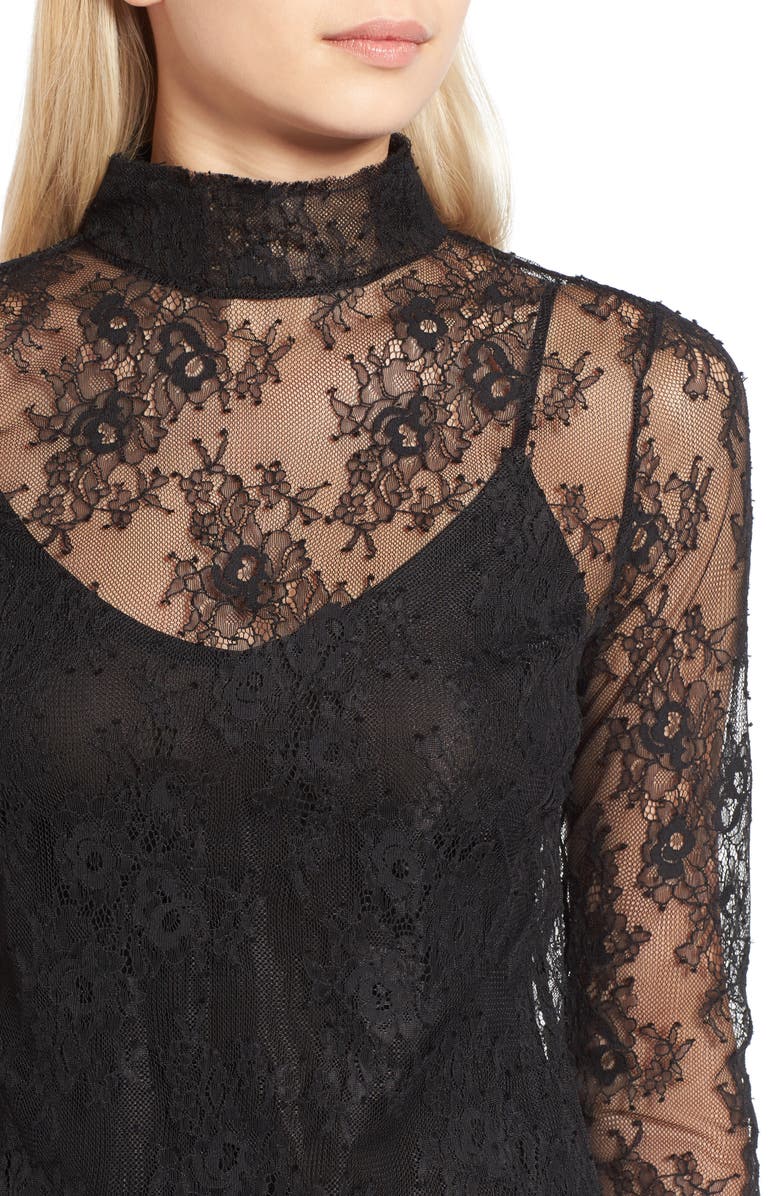 Chelsea28 Sheer Lace Top, Alternate, color,