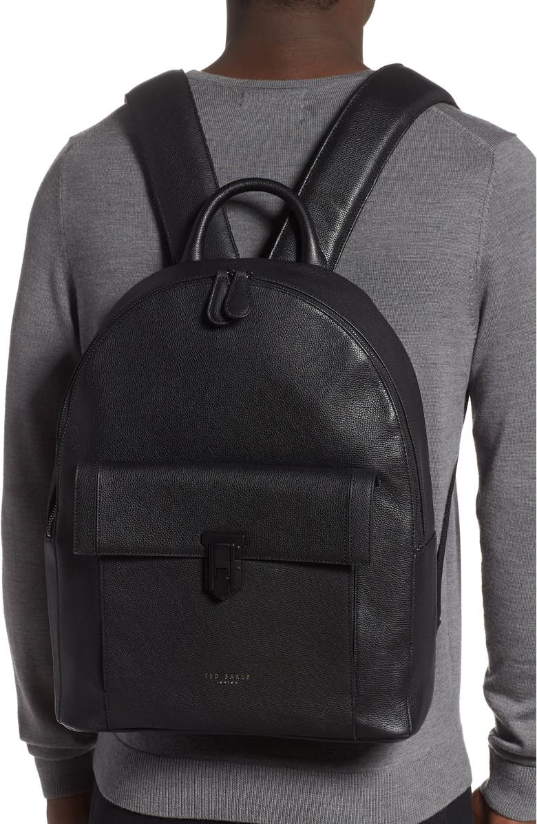 Ted Baker London Eastmo Leather Backpack, Alternate, color,