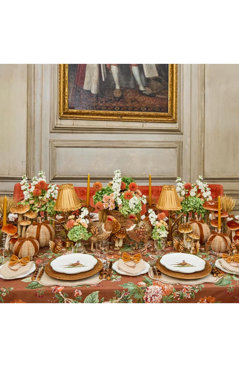 Mrs. Alice Eloise Linen Placemats, Alternate, color, Brown