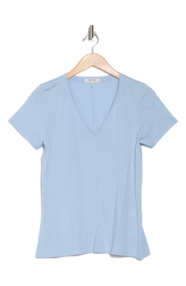 rag & bone Core V-Neck T-Shirt, Alternate, color, Blue Fog