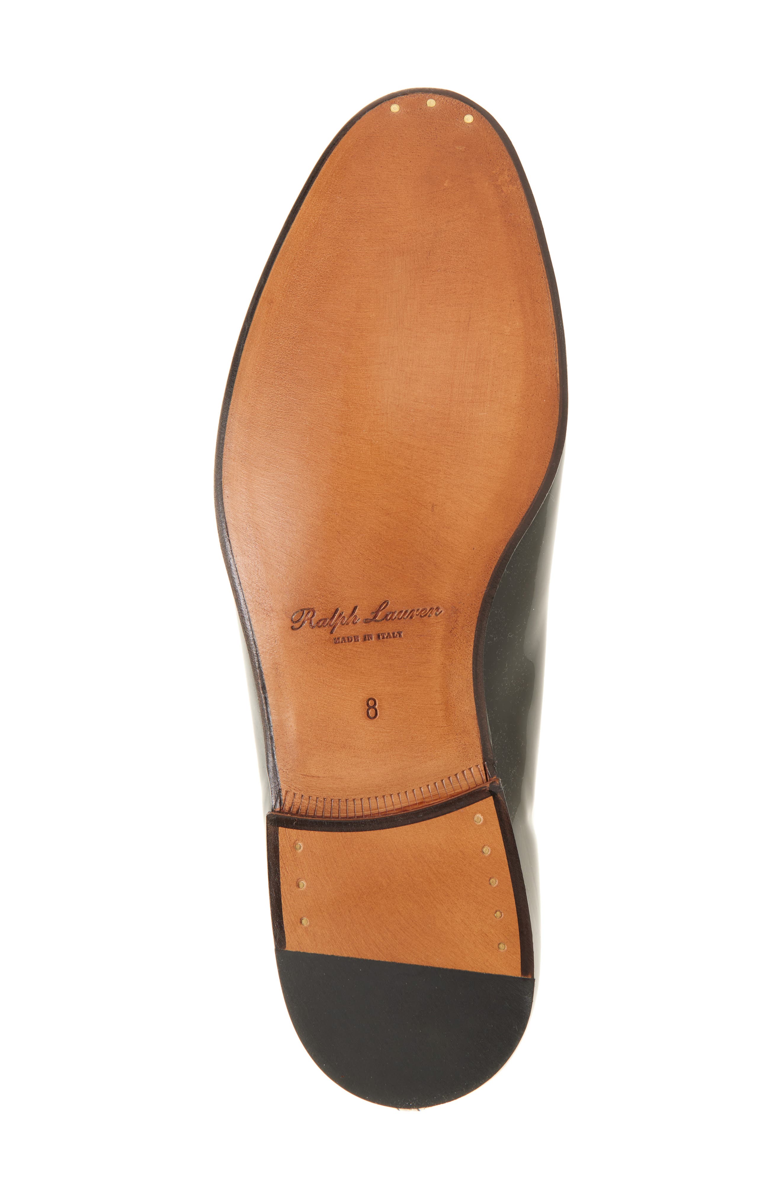 Ralph Lauren Purple Label Alonzo Patent Leather Loafer, Alternate, color, Black