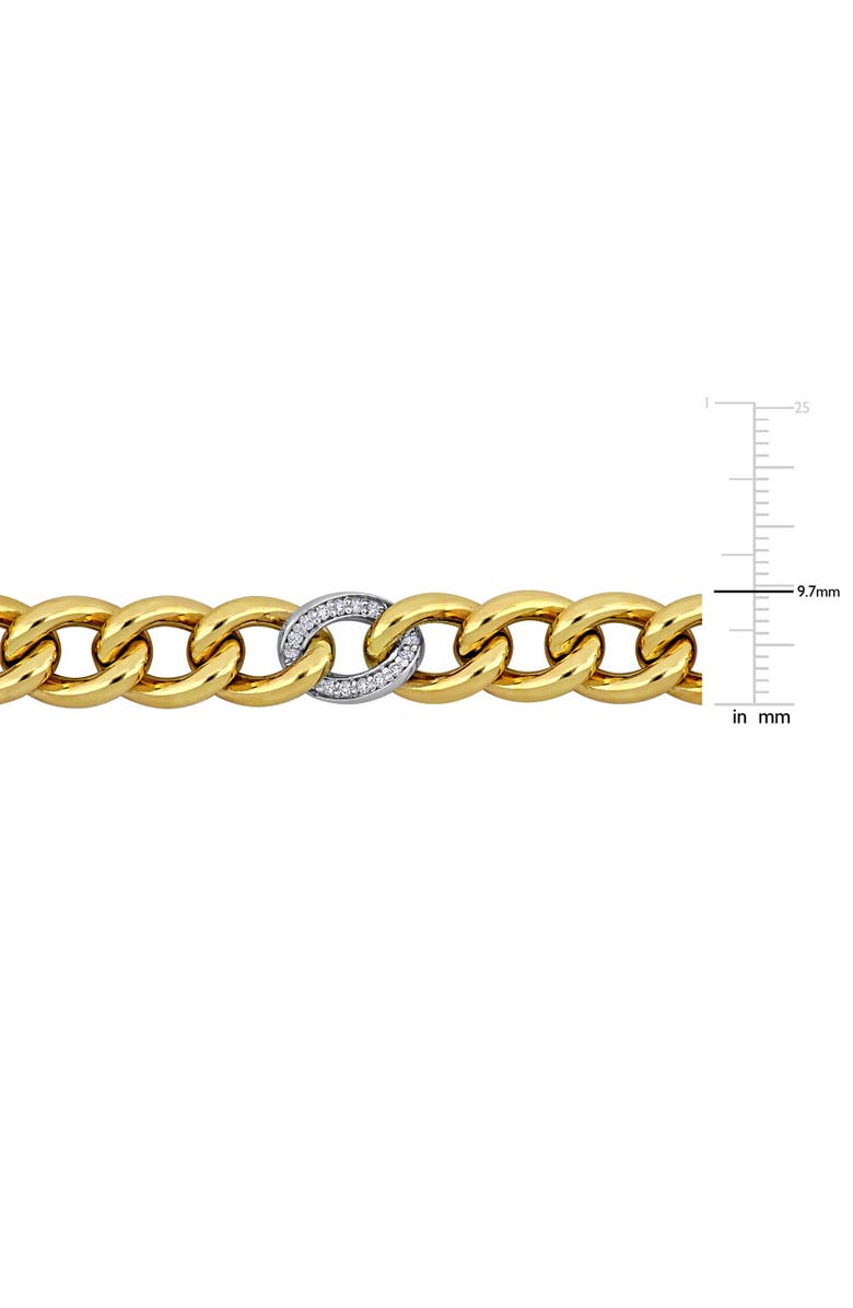 Julianna B. Diamond Cuban Link Bracelet 14k Two-Tone, Alternate, color, 14K Gold
