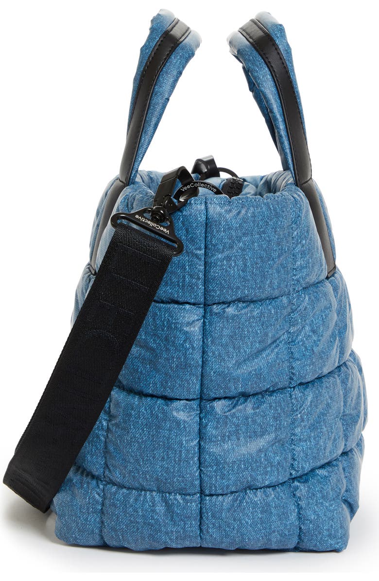 VeeCollective Small Porter Water Repellent Quilted Tote, Alternate, color, Denim