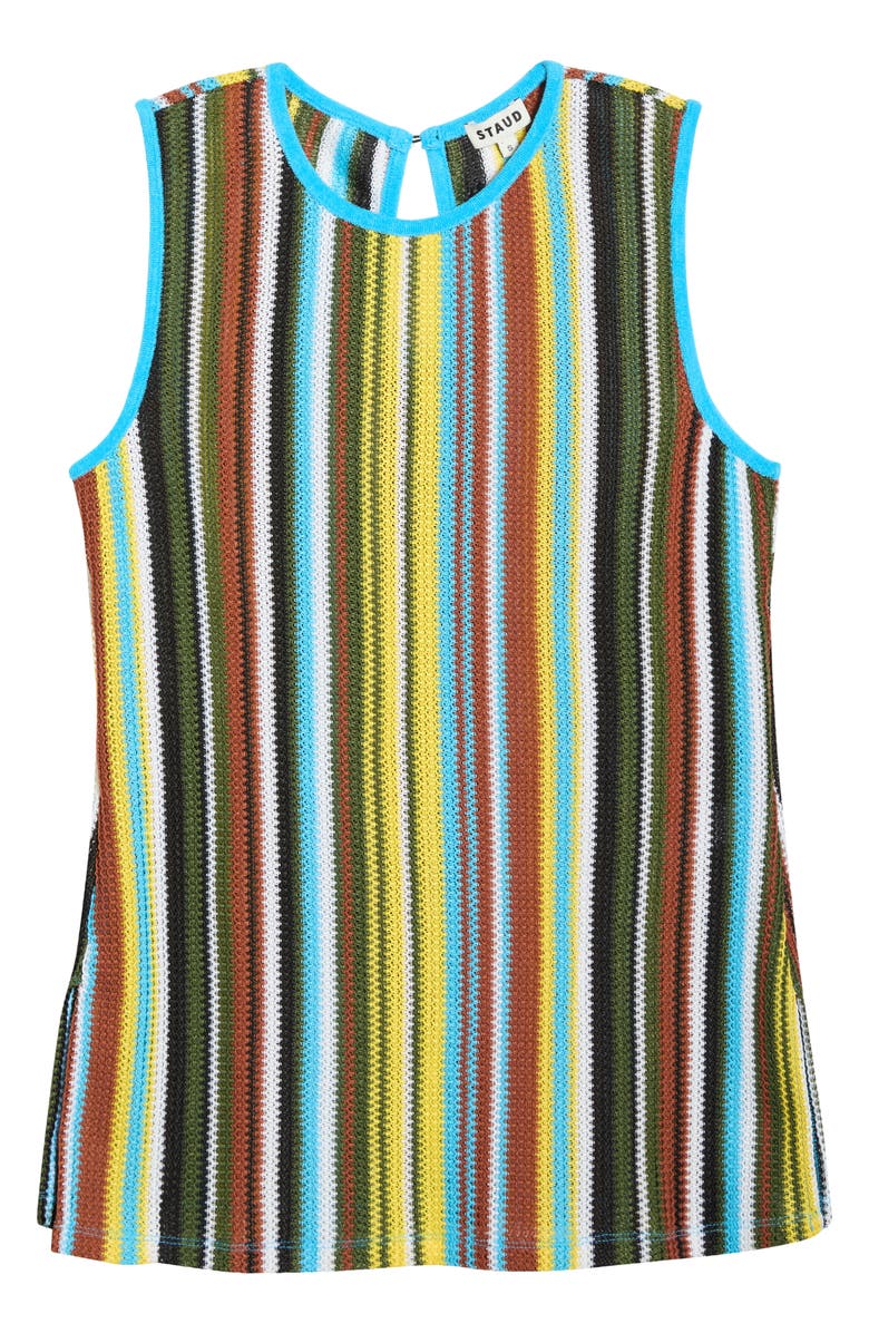 STAUD Valley Stripe Open Stitch Knit Top, Alternate, color, Skate Stripe