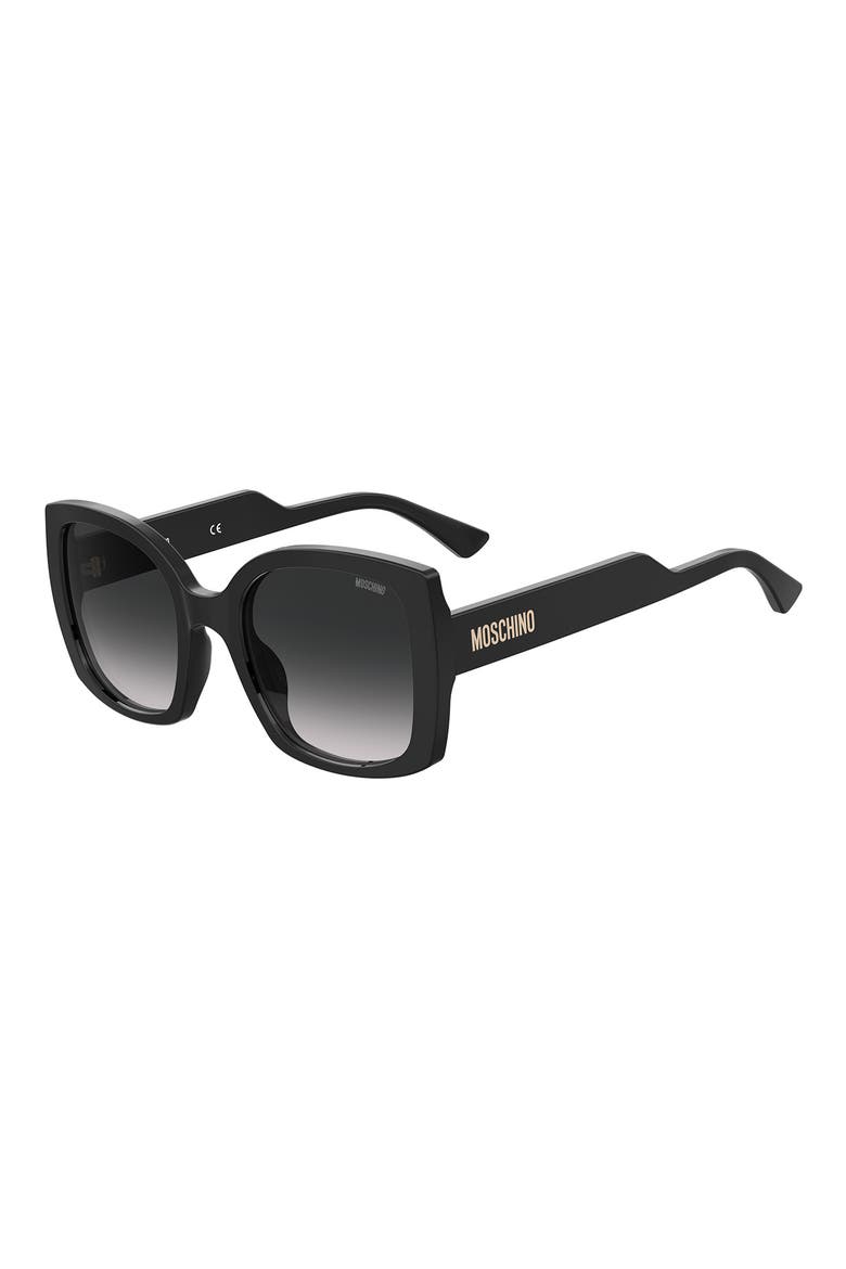 54mm Gradient Square Sunglasses, Alternate, color, BLACK/GREY