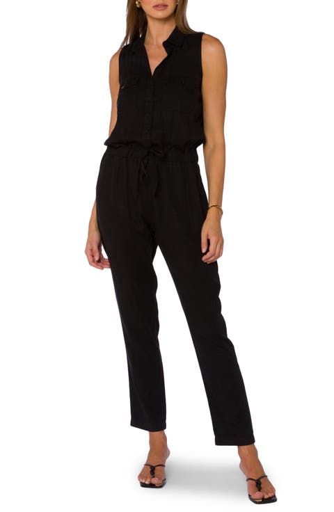 Sleeveless Drawstring Waist Jumpsuit