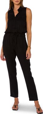 VELVET HEART Sleeveless Drawstring Waist Jumpsuit