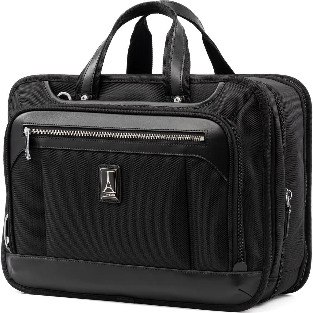 Travelpro Platinum Elite Expandable Business Laptop Briefcase, Fits Up To 15.6 Laptop In Shadow Black