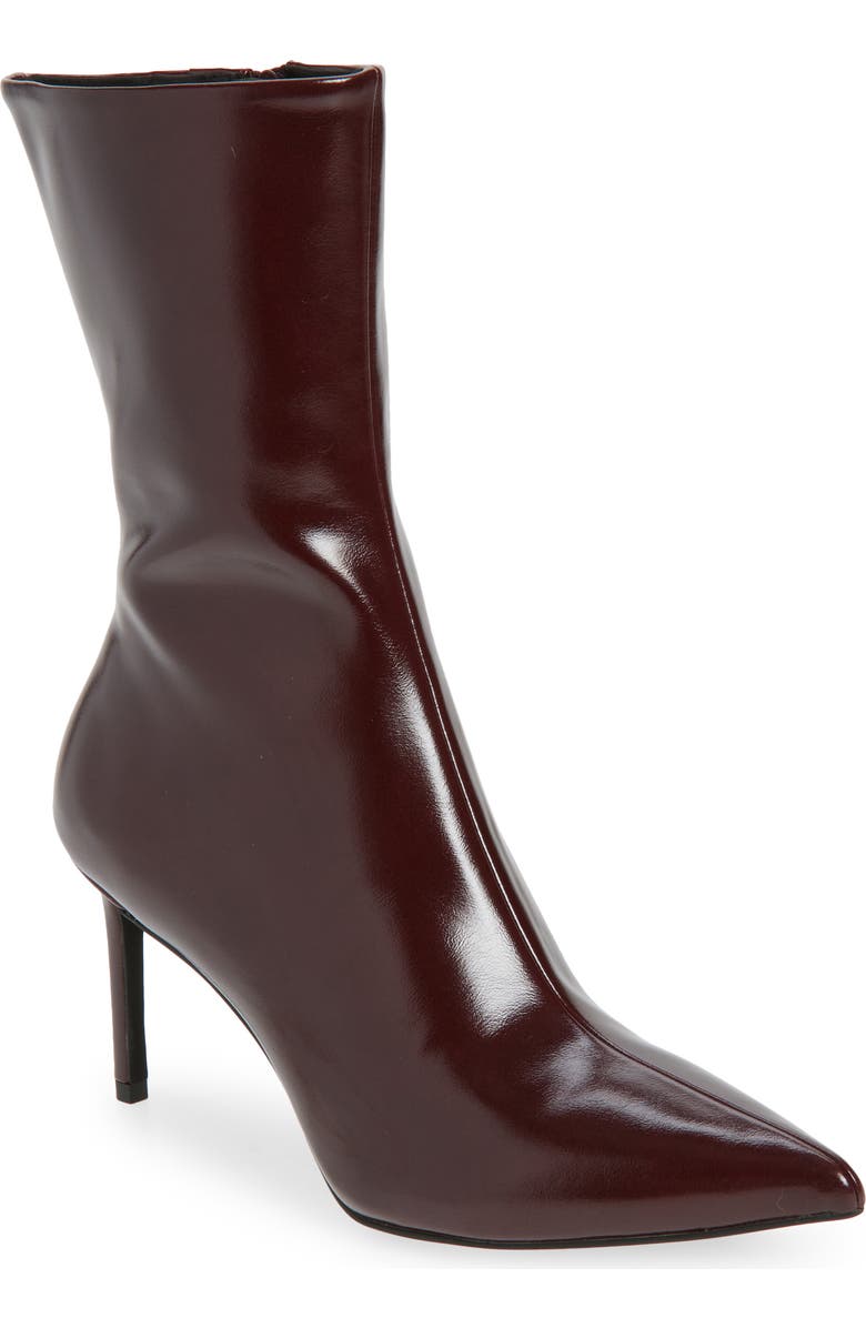 Jeffrey Campbell Everynight Pointed Toe Bootie, Main, color, Dark Wine Wax