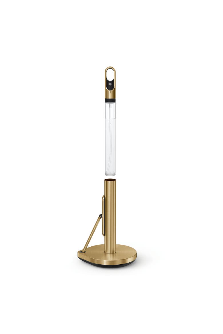 paper towel holder with spray, Alternate, color, Brass