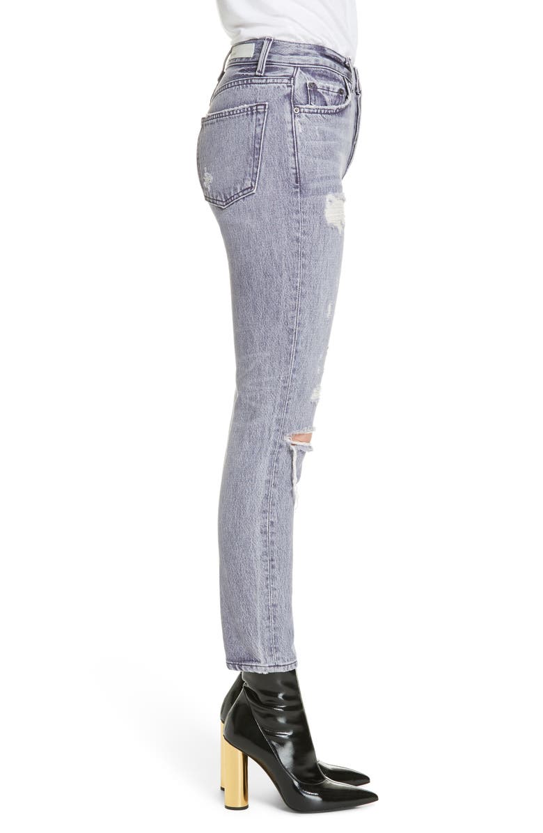 GRLFRND Karolina Ripped Skinny Jeans, Alternate, color, 