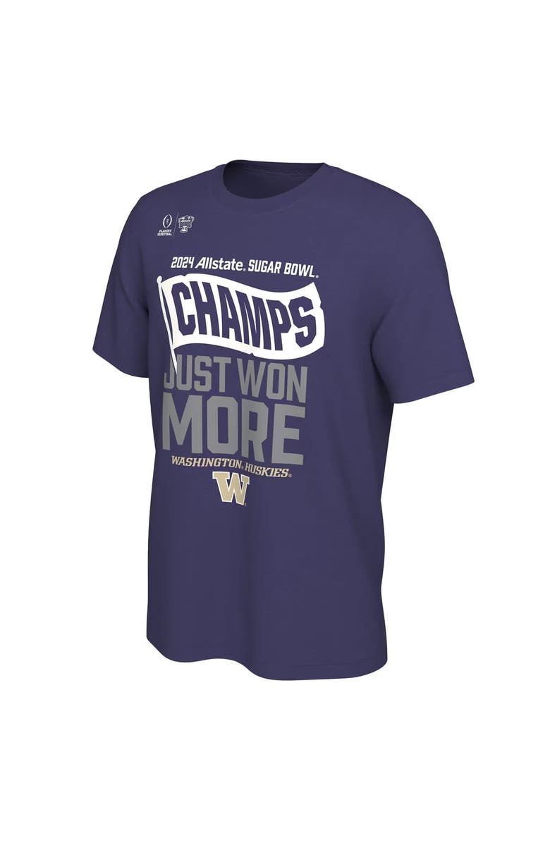Nike Youth Nike Purple Washington Huskies College Football Playoff 2024 Sugar Bowl Champions Locker Room T-Shirt, Alternate, color, 