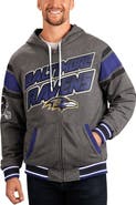 G-III SPORTS BY CARL BANKS Men's G-III Sports by Carl Banks Purple/Gray Baltimore Ravens Extreme Full Back Reversible Hoodie Full-Zip Jacket