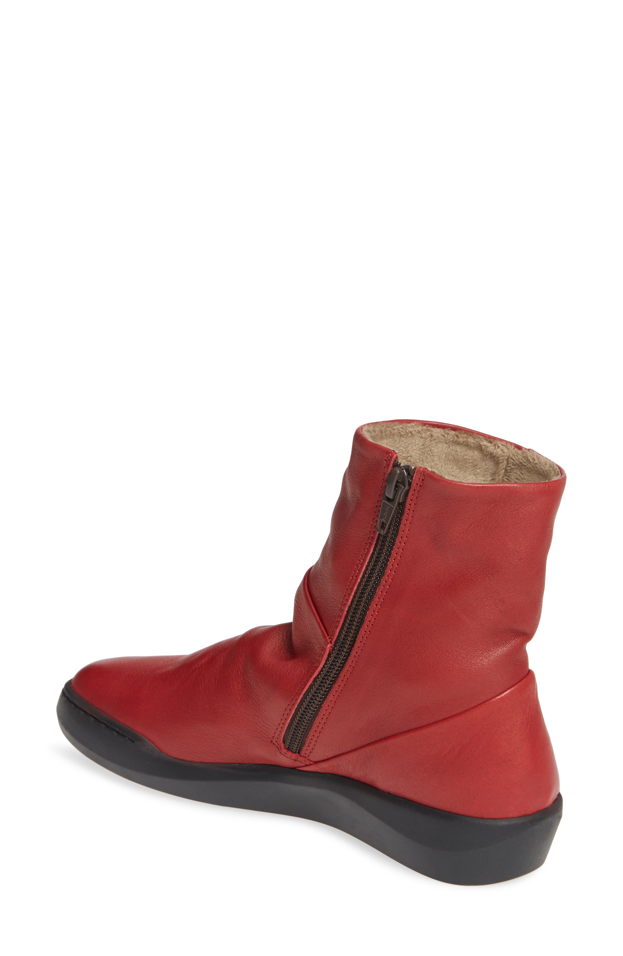 Bler Bootie, Alternate, color, RED LEATHER