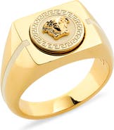 Versace Men's Enamel Medusa Signet Ring