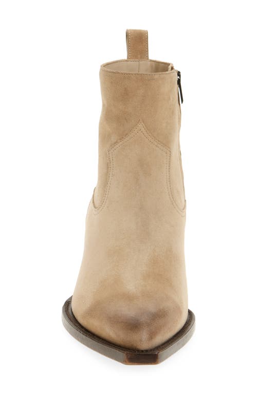 Golden Goose Debbie Pointed Toe Western Boot In Sand