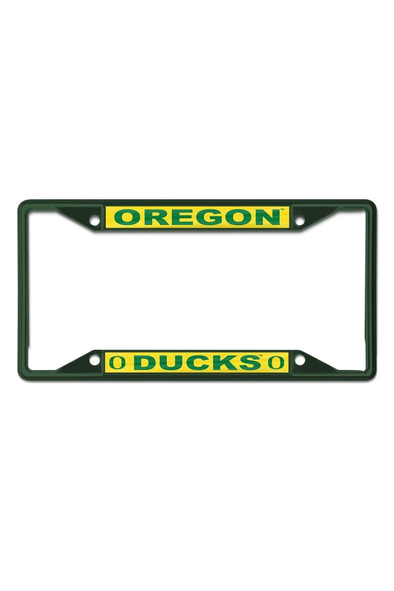 Oregon Ducks Chrome Colored License Plate Frame, Main, color, Green