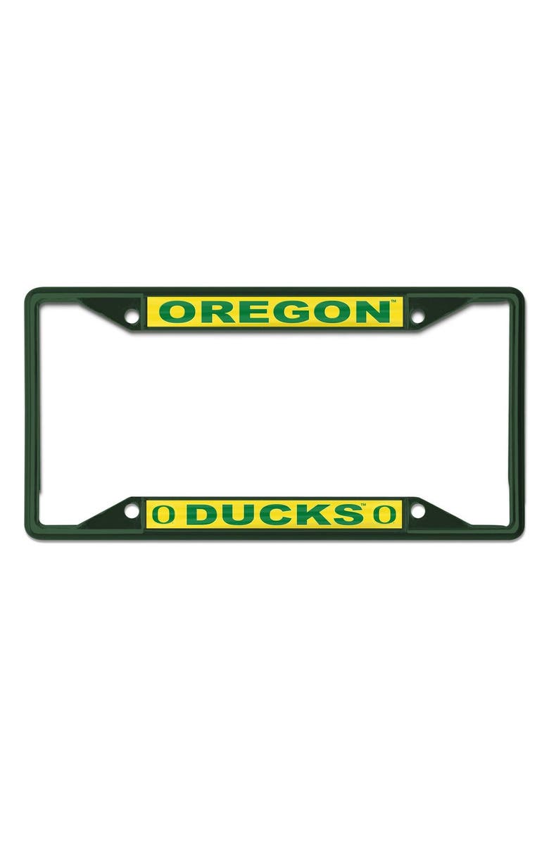 WINCRAFT Oregon Ducks Chrome Colored License Plate Frame, Main, color,