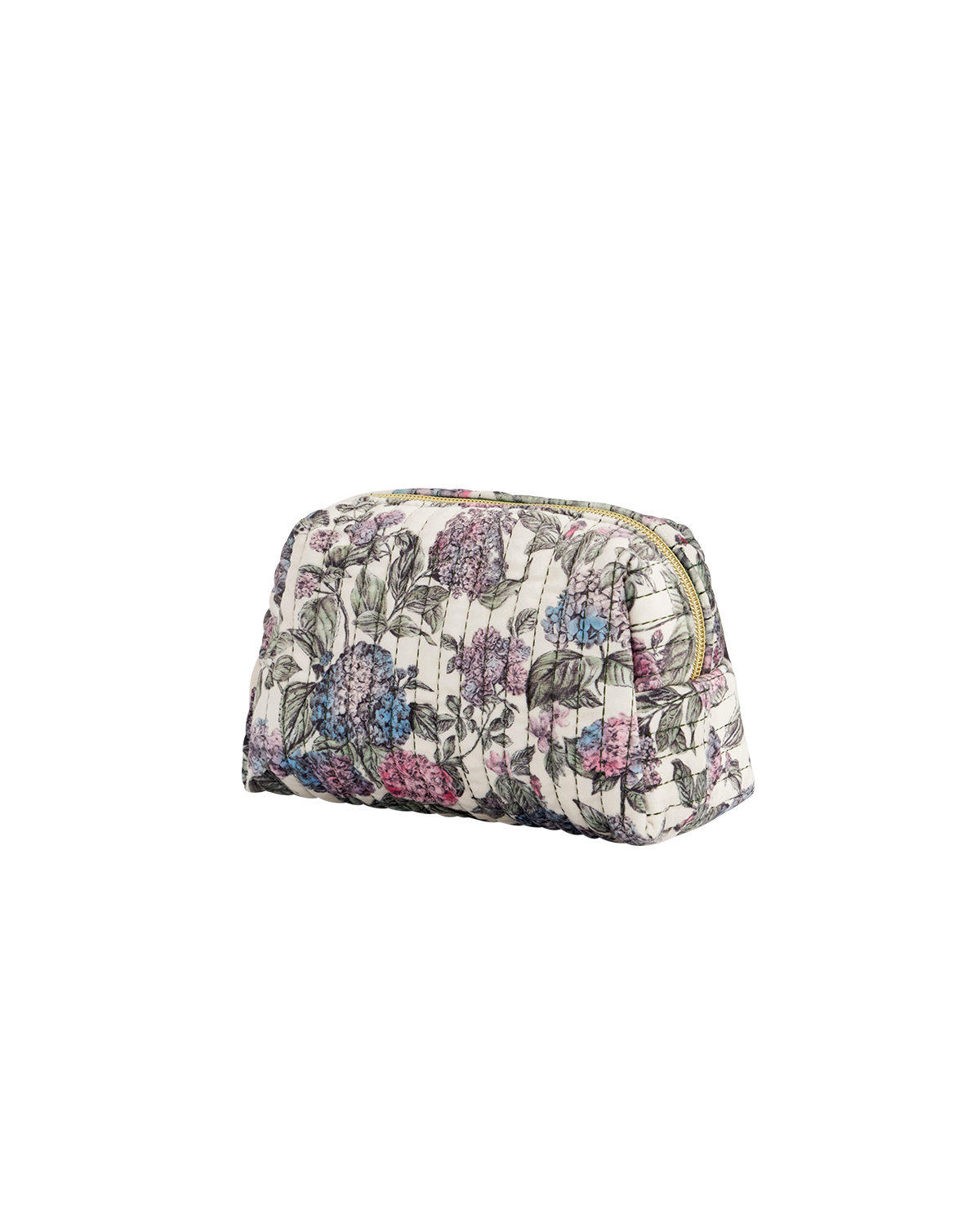 Fable England Hydrangea Small Quilted Makeup Bag, Alternate, color, Purple