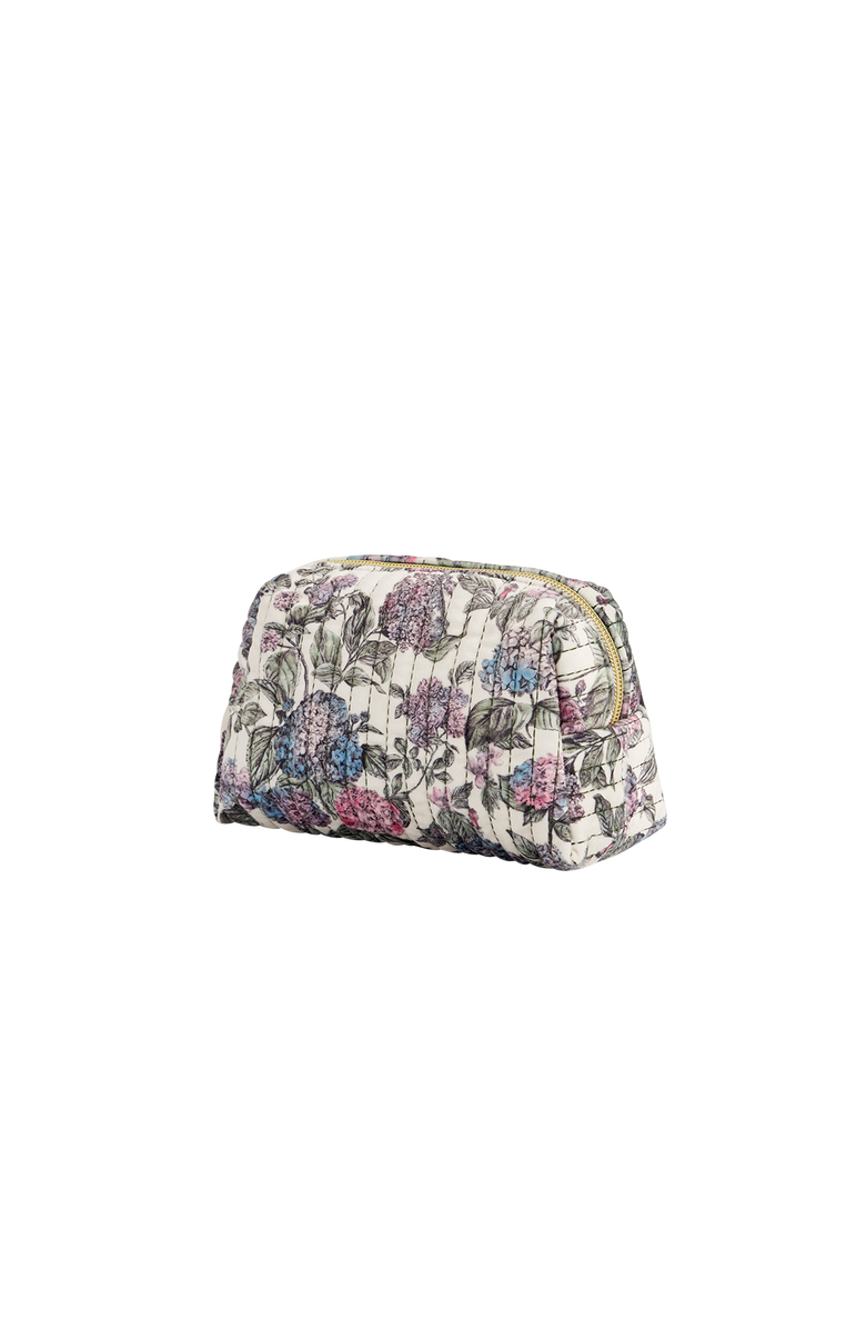 Fable England Hydrangea Small Quilted Makeup Bag, Alternate, color, Purple