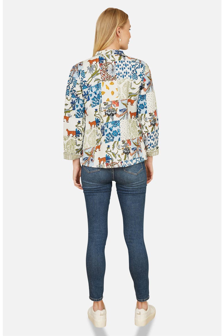 Indian Patchwork Reversible Jacket, Alternate, color, White
