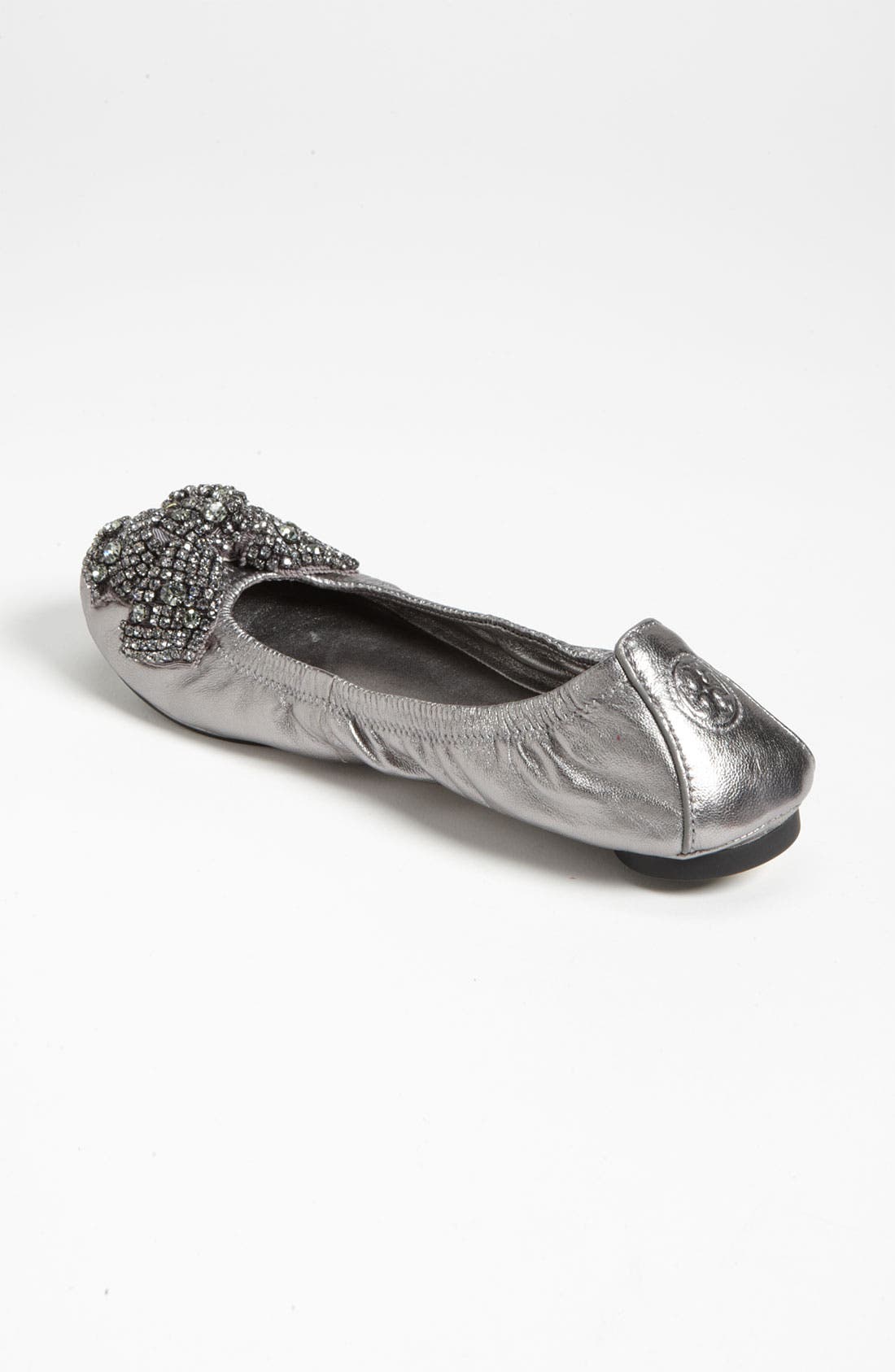 'Eddie' Bow Flat, Alternate, color, SILVER