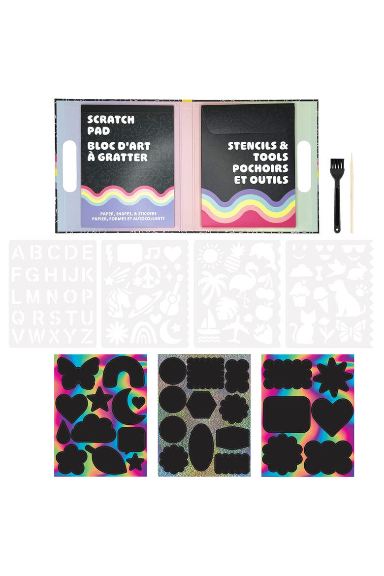 Scratch Art Kit, Alternate, color, Multicolored