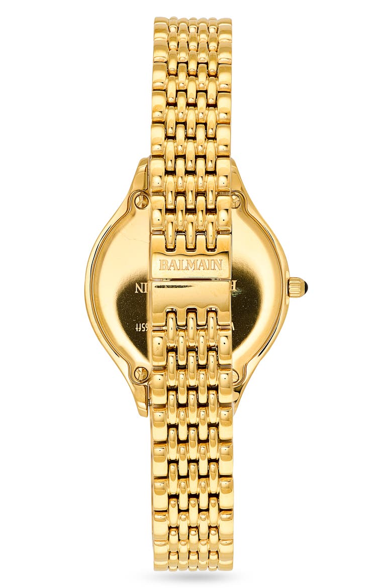 de Balmain Bracelet Watch, 29mm, Alternate, color, YELLOW GOLD PVD COATING