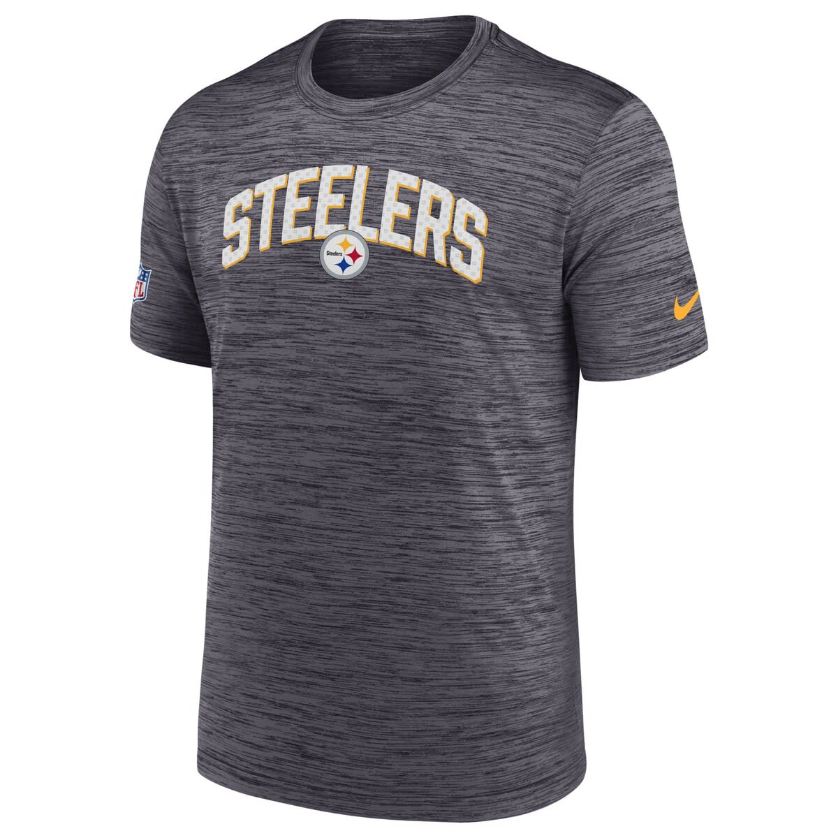 Men's Nike Black Pittsburgh Steelers Sideline Velocity Athletic Stack Performance T-Shirt - image 2